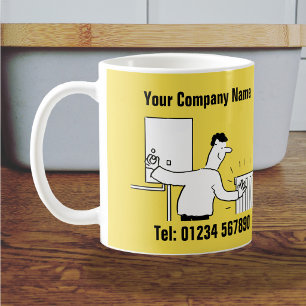 Caneca De Café Canalização e Aquecimento de Cartoon Mug