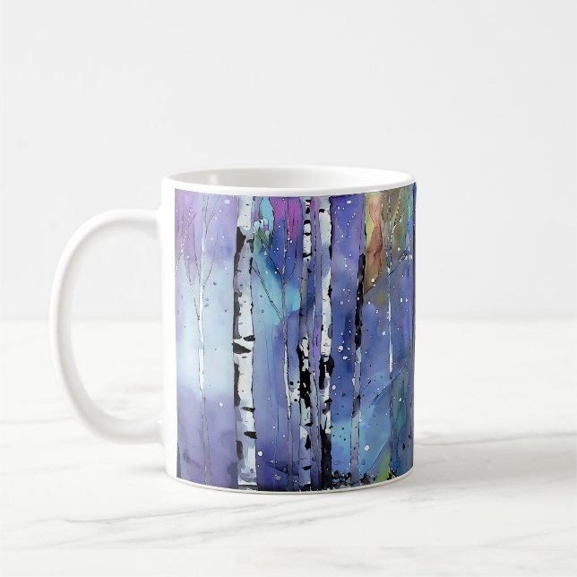 Caneca De Café Canção de Inverno nos Bosques de Bétula (Esquerda)