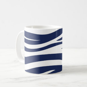 Caneca De Café Canção do Mar Azul Naval Ondas Fluindo