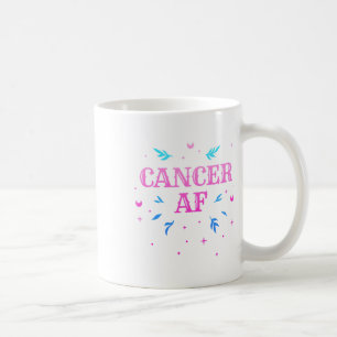 Caneca De Café Cancer Af cor-de-rosa Símbolo Zodiodócópio Birthd