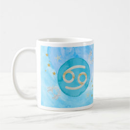 Caneca De Café Cancer Azul Aquastrologia Zodiac Sinal Mug