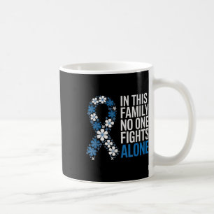 Caneca De Café Cancer Colorectal Cancer Azul Família Fita