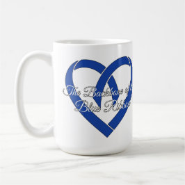 Caneca De Café Câncer Colorretal Espinha Dorsal Coração Azul Cons
