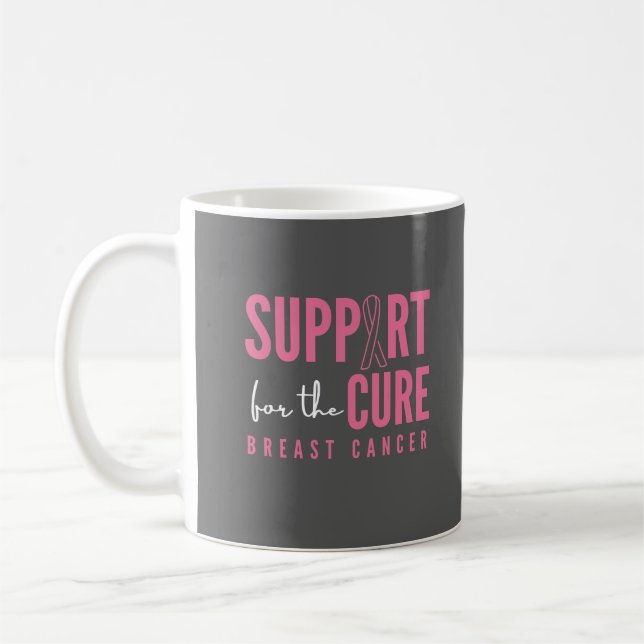 Caneca De Café cancer da mama. apoio à cura. (Esquerda)