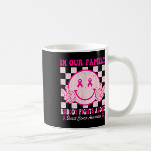 Caneca De Café Cancer De Consciência Do Design Mês Groovy Pink Pa