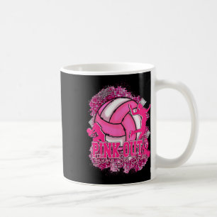 Caneca De Café Cancer de Fita Rosa de Fita Rosa de Volleybyll em 
