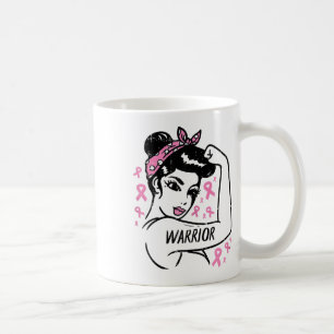 Caneca De Café Cancer de Fita Rosa Inquebrável em Guerra