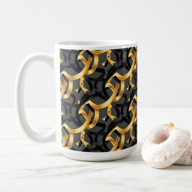 Caneca De Café Cancer de infância - Mug de consciência (Com Donut)