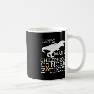 Caneca De Café Cancer de infância Trex Extinguir Consciência Dino