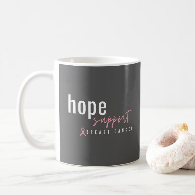 Caneca De Café cancer de mama esperança de apoio a Mugs (Com Donut)