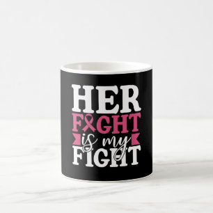 Caneca De Café Cancer De Mama Sua Luta É A Minha Luta Familiar Mu