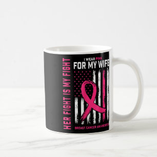 Caneca De Café Cancer De Mama Sua Luta É Minha Luta Eu Visto Rosa