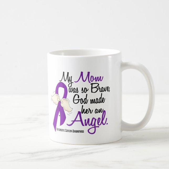 Caneca De Café Câncer de pâncreas da mamã do anjo 2 (Direita)