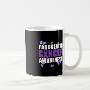 Caneca De Café Câncer de pâncreas de Fita Roxa da Borboleta do Gu