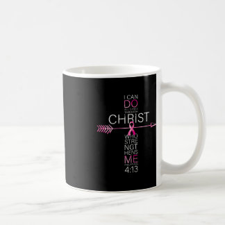 Caneca De Café Cancer de peito cristão rosa cruza Bíblia religios