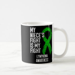 Caneca De Café Câncer de Sangue A Luta da Minha Sobrinha É Minha 