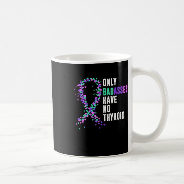 Caneca De Café Cancer Fita de Tiroidectomia (Direita)
