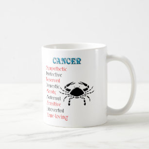 Caneca De Café Cancer Horoscópio Sinal Zodiodíaco