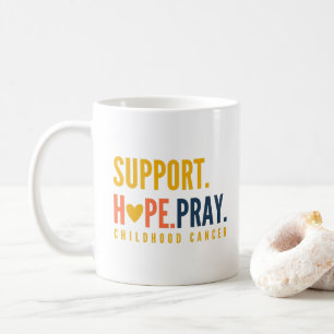 Caneca De Café cancer infantil suporta esperança reze Mug