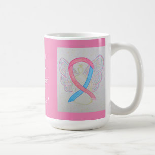 Caneca De Café Cancer Mama Masculino Sensibilização Ribbon Angel