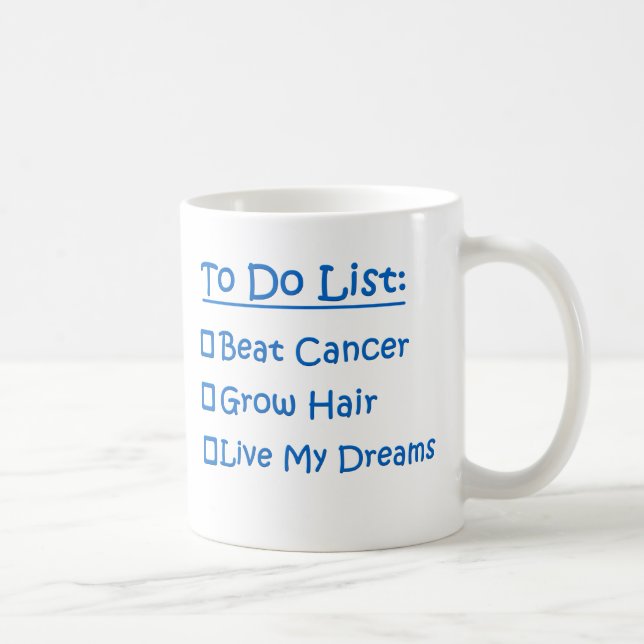 Caneca De Café Cancer para fazer a lista (Direita)