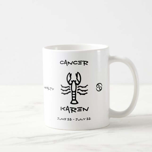 Caneca De Café Cancer personalizado (Direita)