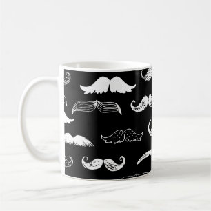 Caneca De Café Câncer preto e branco sem falhas Repetir Fundo