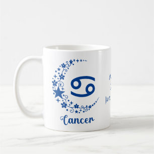 Caneca De Café Cancer - Símbolo Zodíaco Astrologia Aniversário Az