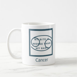 Caneca De Café Cancer - Sinal de Zodíaco Voz de Aniversário Citaç