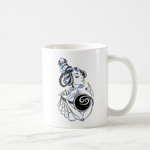 Caneca De Café Cancer Zodiac Art Deco Lady