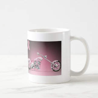 Caneca De Café Cancro da mama da fita do rosa da bicicleta de