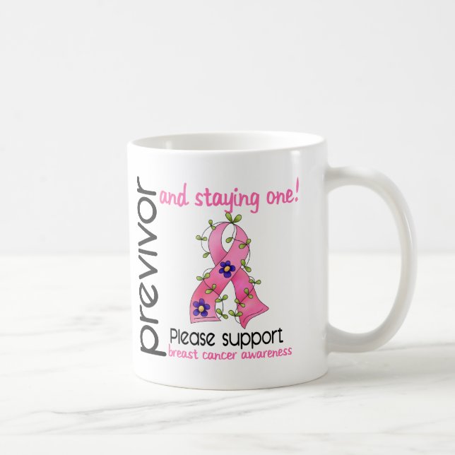 Caneca De Café Cancro da mama de Previvor 9 (Direita)