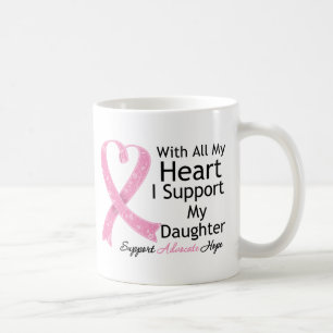 Caneca De Café Cancro da mama eu apoio minha filha