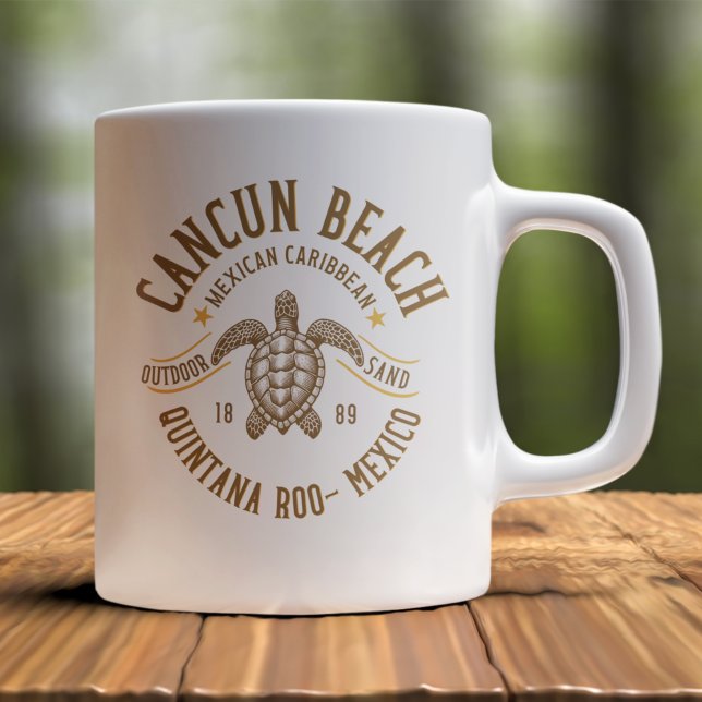 Caneca De Café Cancun Beach Mexico | Paradise Mexican Caribbean (Criador carregado)
