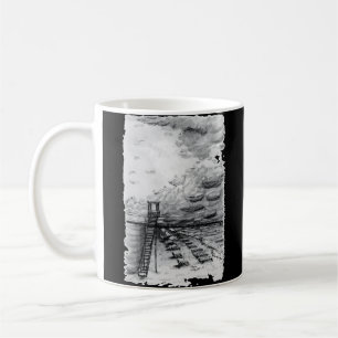 Caneca De Café Cancun Beach turvo preto e branco
