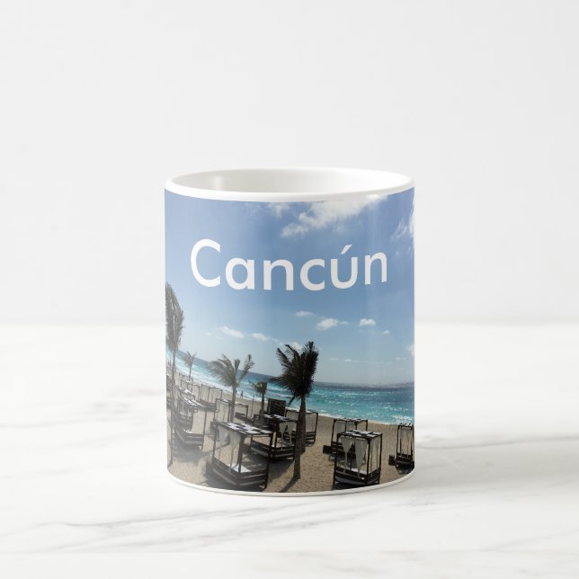 Caneca De Café Cancún (México) -  Branca Clássica de 11 oz (Centro)
