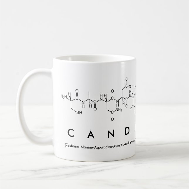 Caneca De Café Candi peptide name mug (Esquerda)