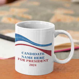 Caneca De Café Candidato à Eleição do Presidente 2024