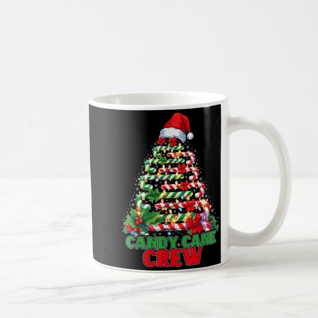 Caneca De Café Candy Cane Crew Christmas Funny Xmas Matching Fami (Direita)