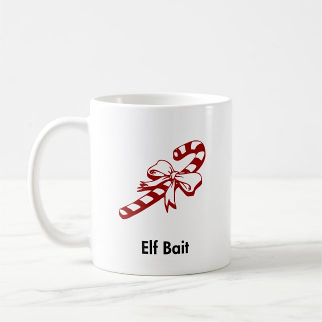Caneca De Café Candy Cane Elf Bait (Esquerda)