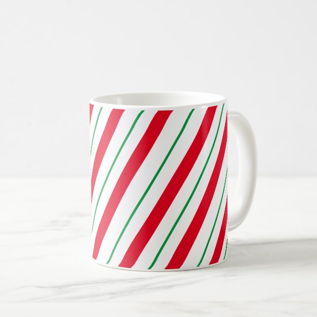 Caneca De Café Candy Cane Holiday Mug (Frente Esquerda)