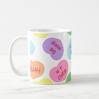 Caneca De Café Candy Hearts Dias de os namorados Mug