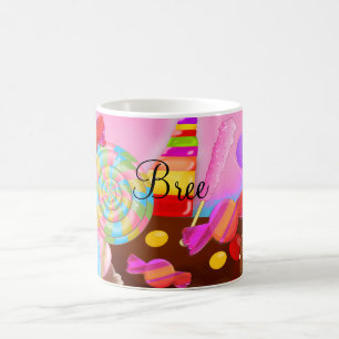 Caneca De Café Candy Land Fantasia Cupcakes & Doces Personalizado