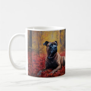 Caneca De Café Cane Corso no outono Folhas Cair Inspire