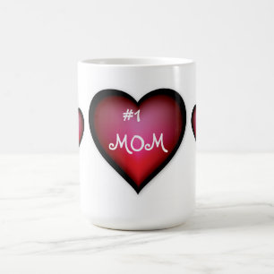 Caneca De Café Caneca/#1 Mamãe com Corações
