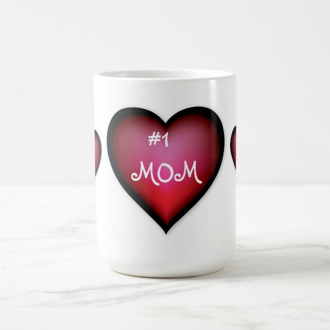 Caneca De Café Caneca/#1 Mamãe com Corações (Centro)