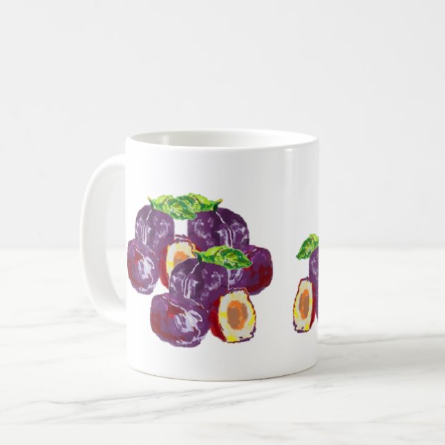 Caneca De Café Caneca: Ameixas (Frente Esquerda)