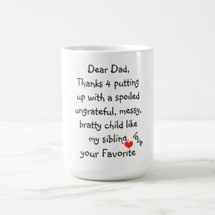 Caneca De Café Caneca/citações "caro pai "