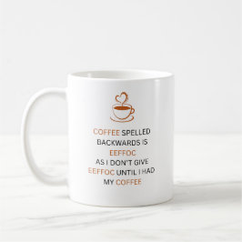 Caneca De Café Caneca com Citação Divertida EEFFOC Café ao Contrá