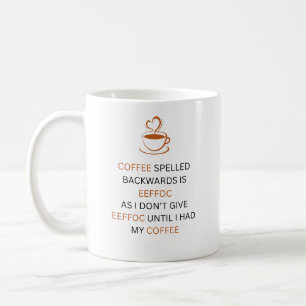 Caneca De Café Caneca com Citação Divertida EEFFOC Café ao Contrá